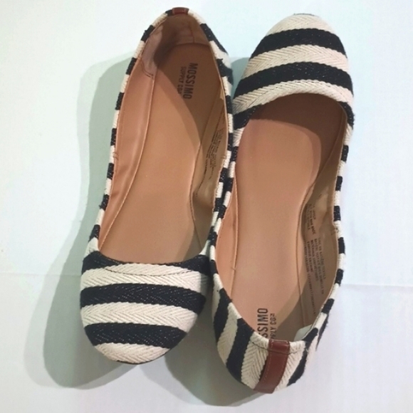 Mossimo Textile Upper Strips Flat Size 9.5 - Picture 3 of 8